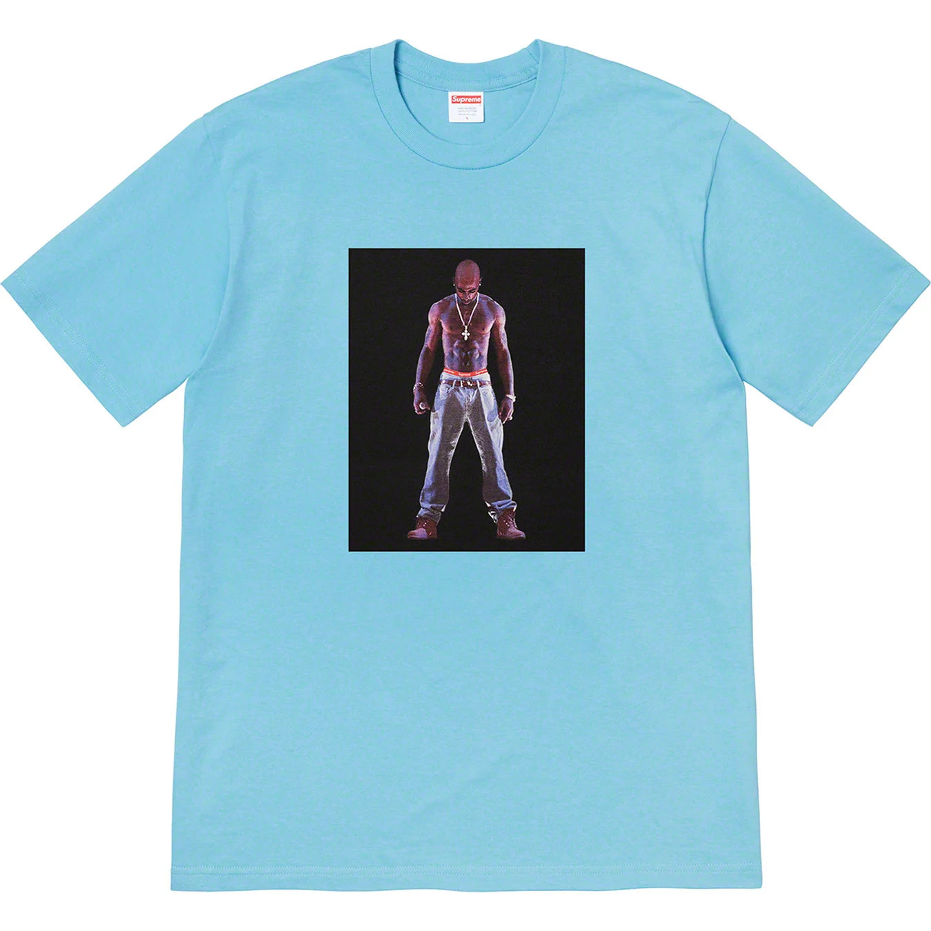 Supreme Tupac Hologram Tee Light Slate