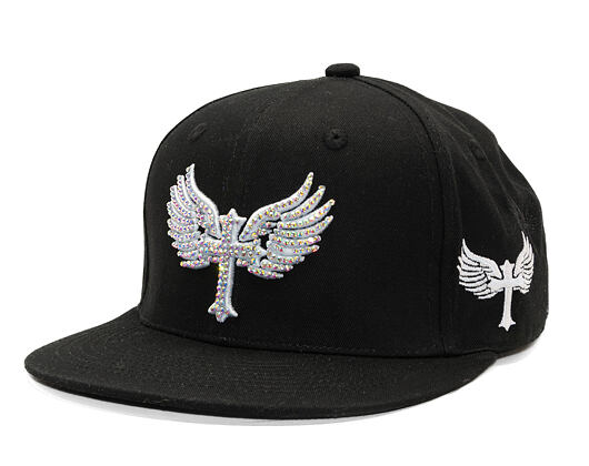 Reflection Luxury Shine Loud Snapback - Satin Black / White