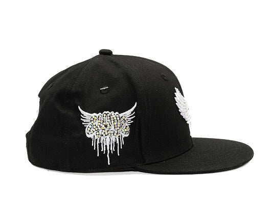 Reflection Luxury Shine Loud Snapback - Satin Black / White