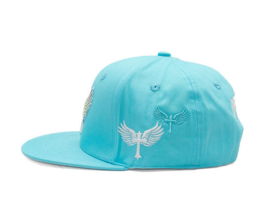 Reflection Luxury Shine Loud Snapback - Baby Blue / White