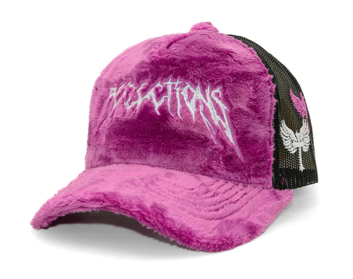 Fuzzy Trucker Coral Purple / Black