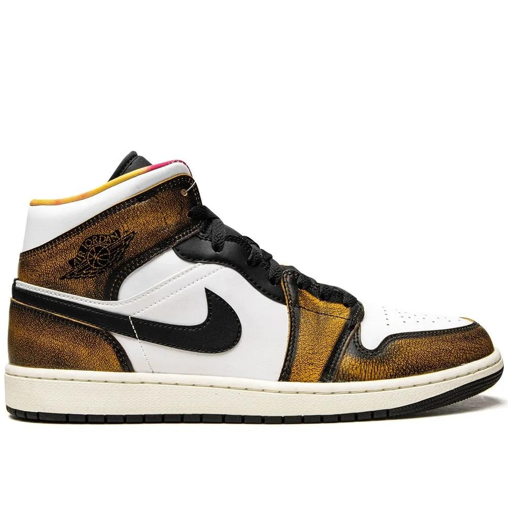 Jordan 1 Mid SE Orange Wear Away