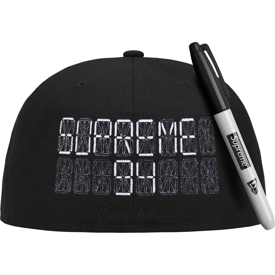 Supreme Sharpie Box Logo New Era Fitted Cap Čierna