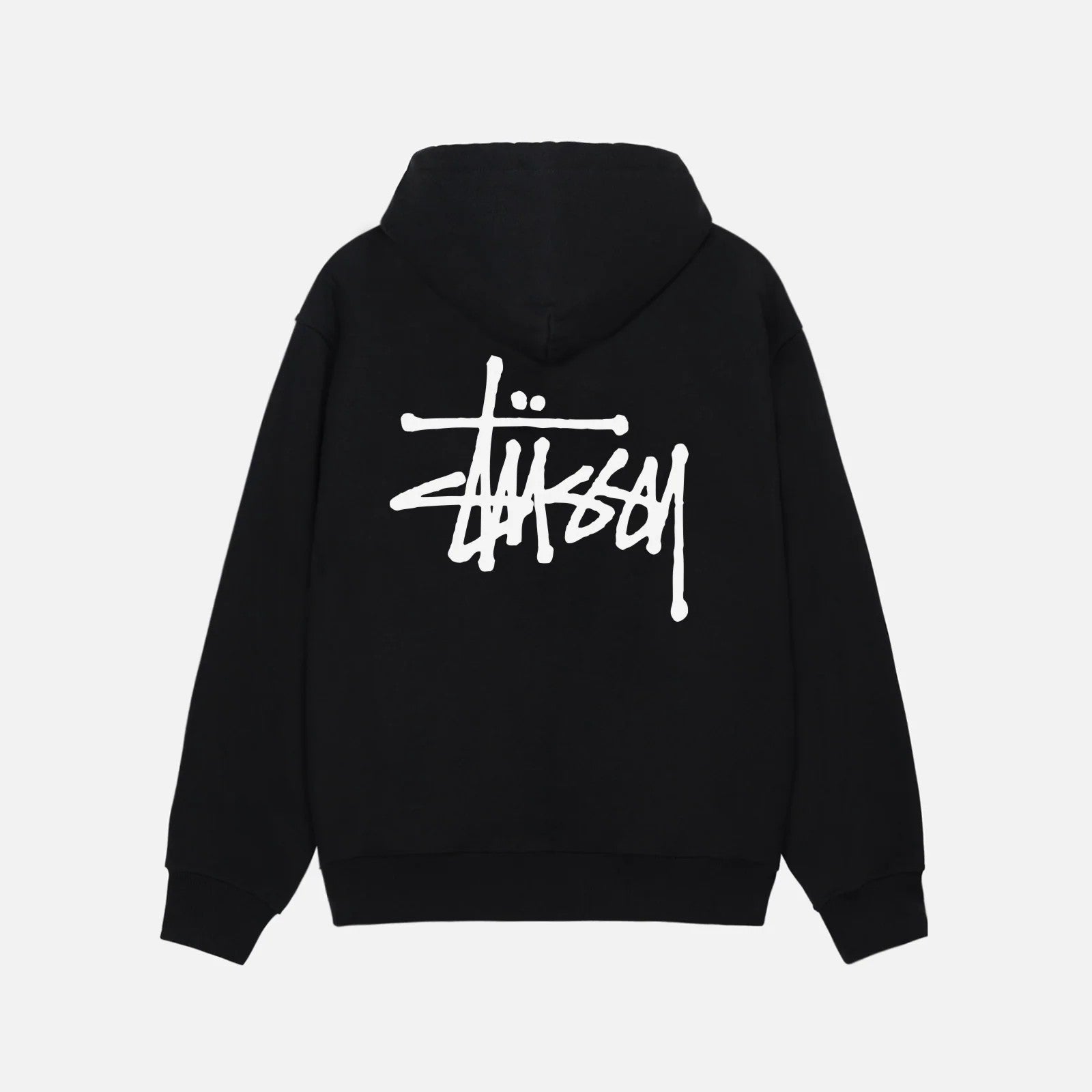 Stussy Black Basic Print Hoodie