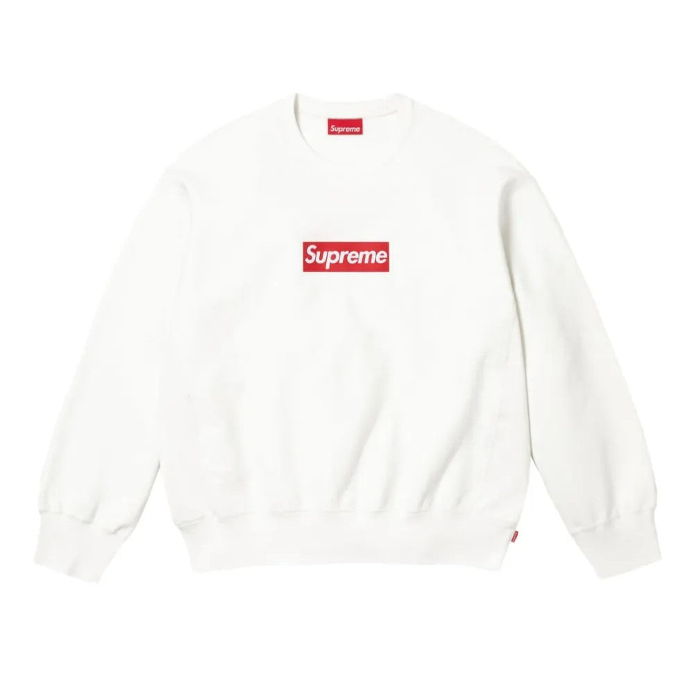Supreme Washed Box Logo Crewneck White