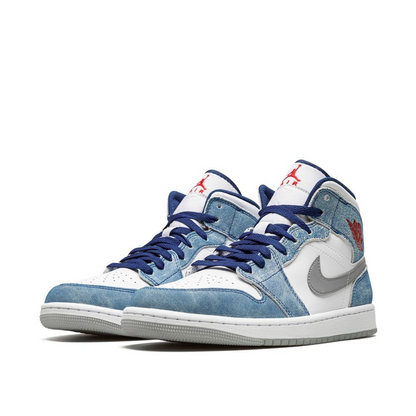 Jordan 1 Mid SE Französisches Blau Heller Stahl