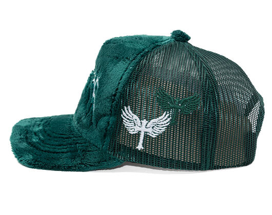Fuzzy Trucker Pine Green
