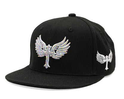 Reflection Luxury Shine Loud Snapback - Satin Black / White