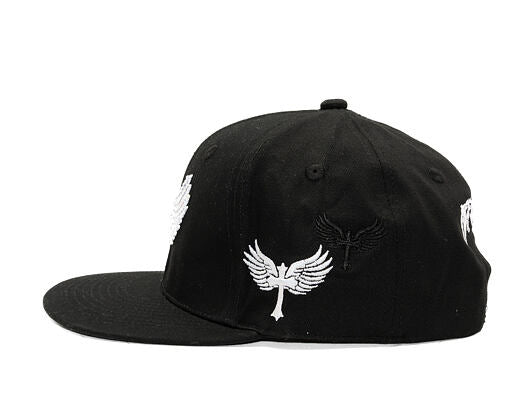 Reflection Luxury Shine Loud Snapback - Satin Black / White