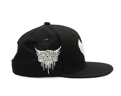 Reflection Luxury Shine Loud Snapback - Satin Black / White