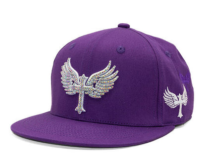 Reflection Luxury Shine Loud Snapback - Grape Purple / White