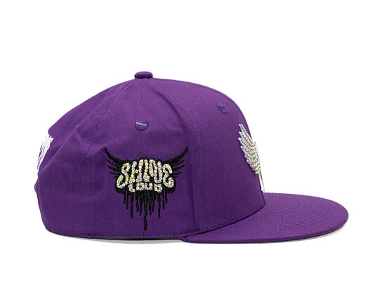 Reflection Luxury Shine Loud Snapback - Grape Purple / White