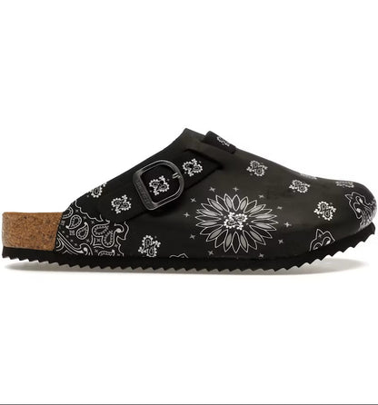 Bravest Studios Suede Paisley Clogs Black