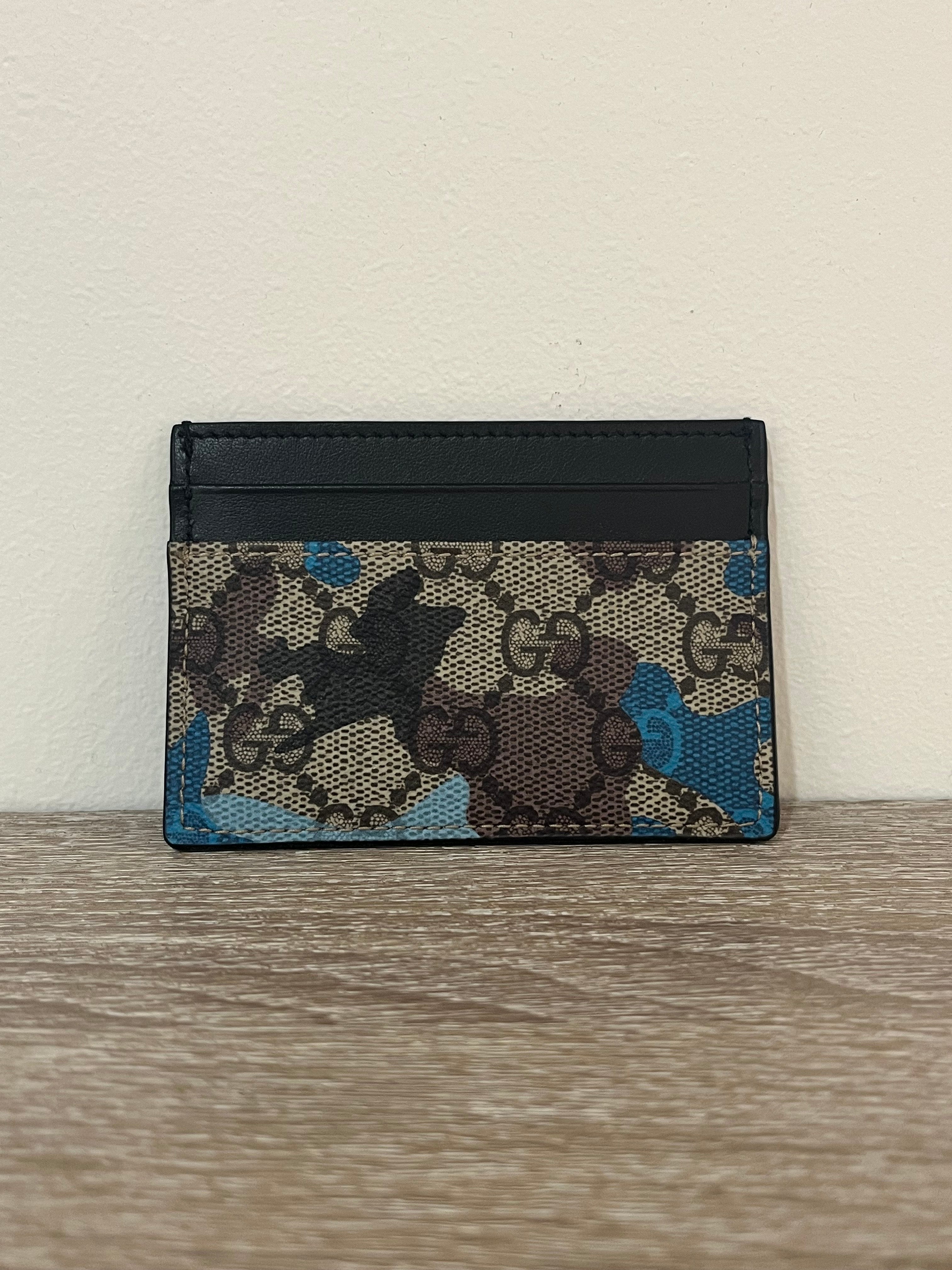 Gucci Card Holder Camo Blue