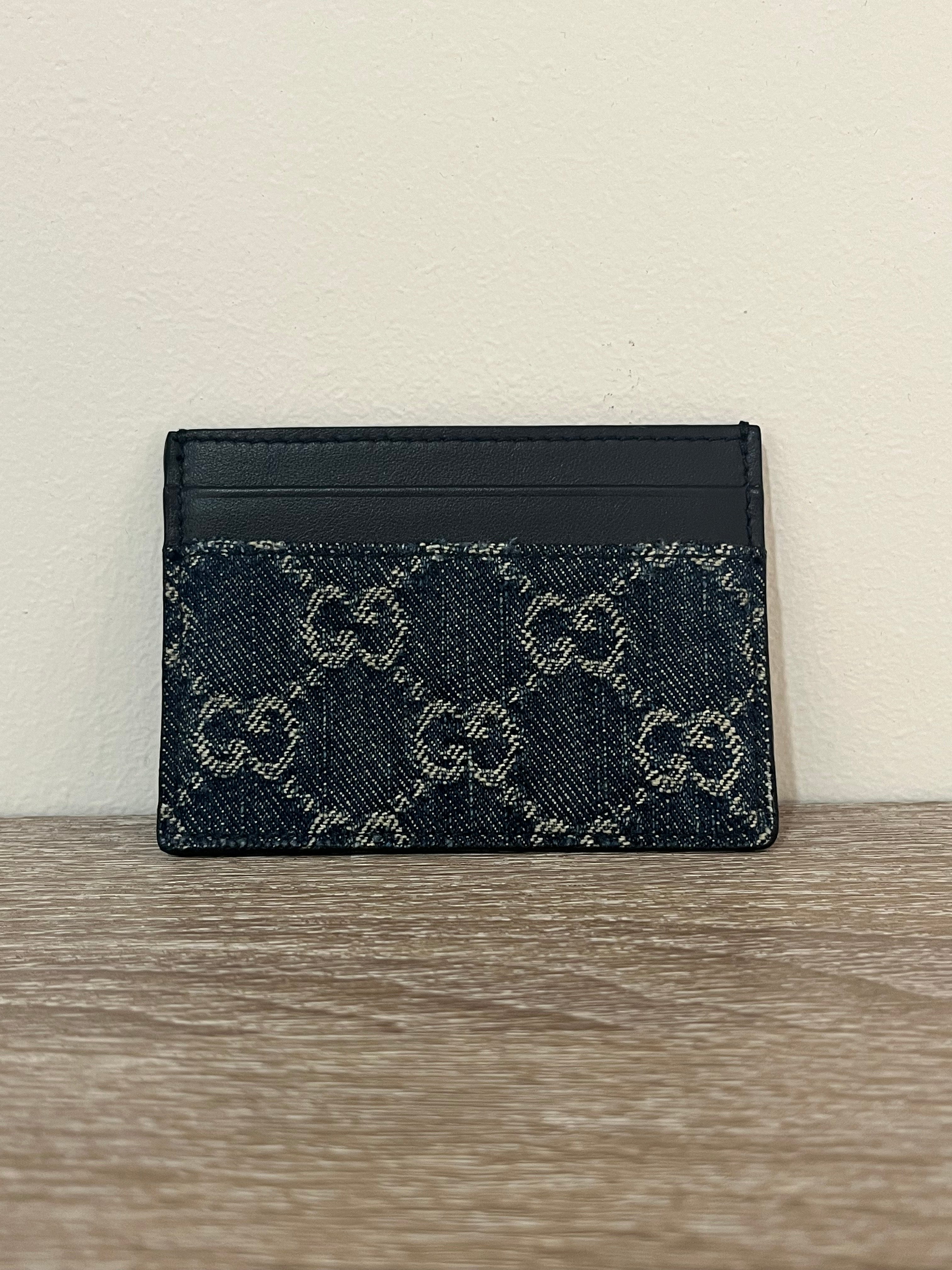 Gucci Card Holder Denim Blue