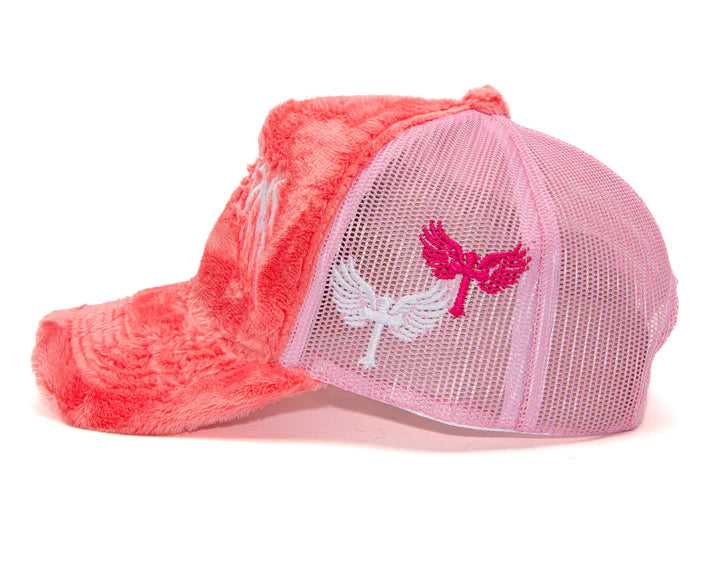 Fuzzy Trucker Coral Pink