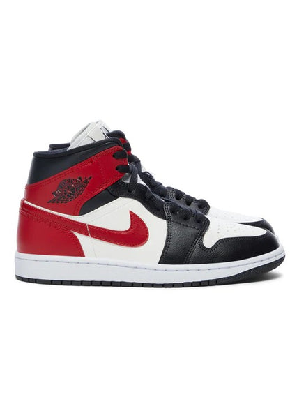 Jordan 1 Mid Gym Red Off Noir