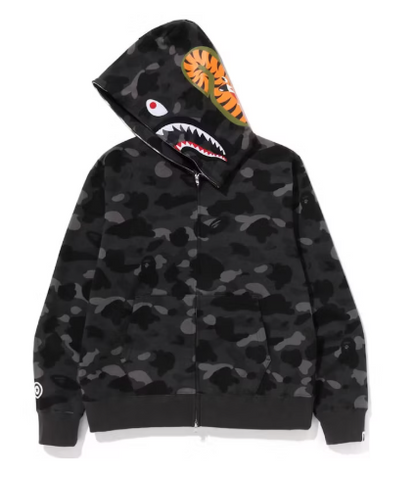 BAPE Color Camo Shark Full Zip Hoodie Schwarz