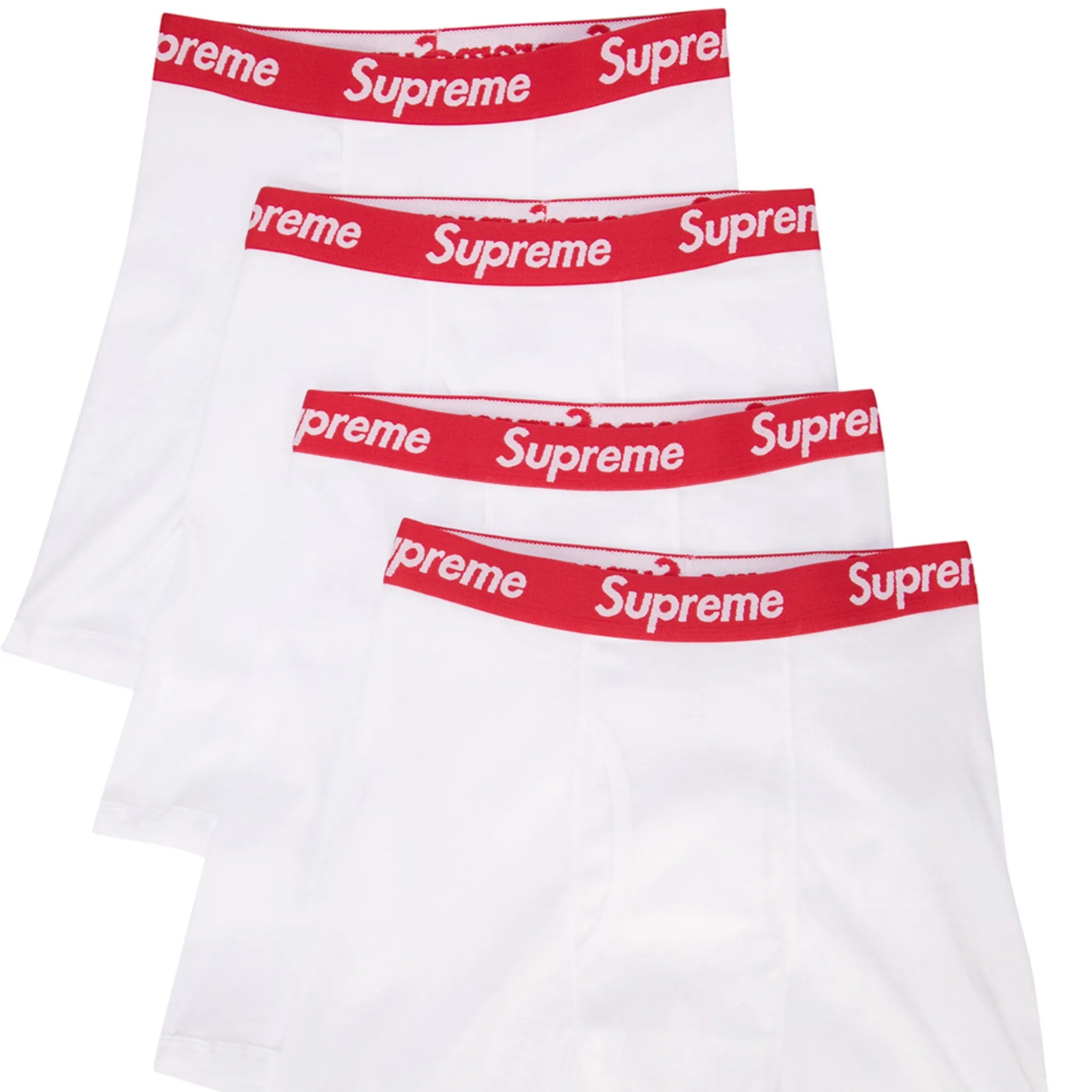 Supreme x Hanes Shorts White (balenie 4 kusov)