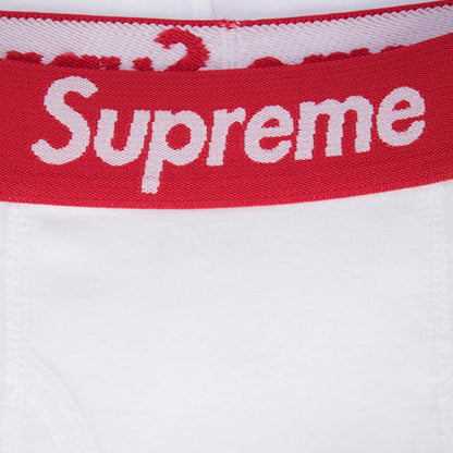 Supreme x Hanes Shorts White (balenie 4 kusov)