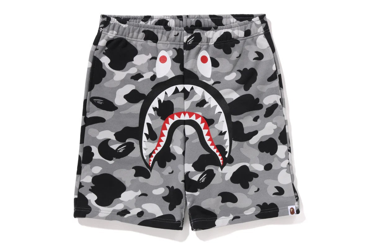 BAPE 1st Camo Shark Regular Fit Sweat Shorts Shorts Grey
