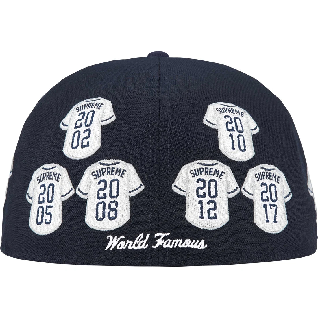 Supreme Jerseys Box Logo New Era Fitted Hat Navy