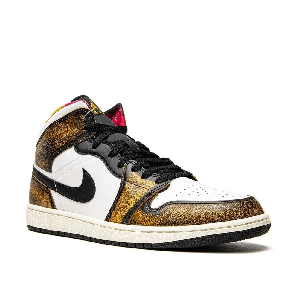 Jordan 1 Mid SE Orange Wear Away