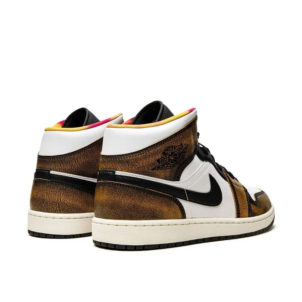 Jordan 1 Mid SE Orange Wear Away