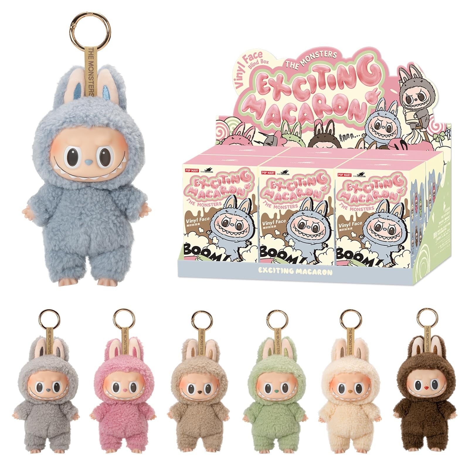Pop Mart Labubu The Monsters Tasty Macarons Vinyl Plush Pendant Single Blind Box