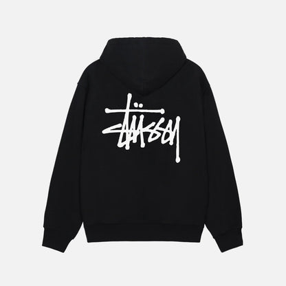 Stussy Black Basic Print Hoodie