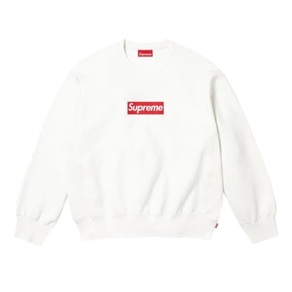 Supreme Washed Box Logo Crewneck White